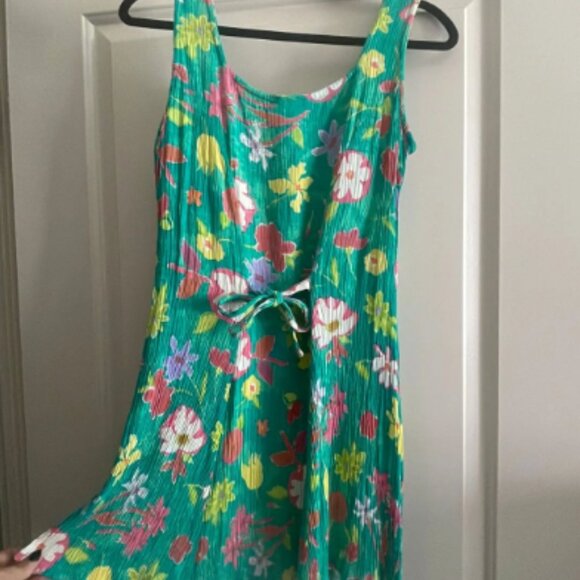 80s Antonio Moreno Miami Mini Floral Beach Dress - One Size - Picture 2 of 3